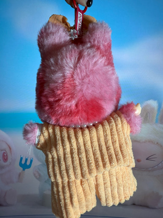 Lafufu “Peachy Cherry Dream” Plush Charm 🍒🍑