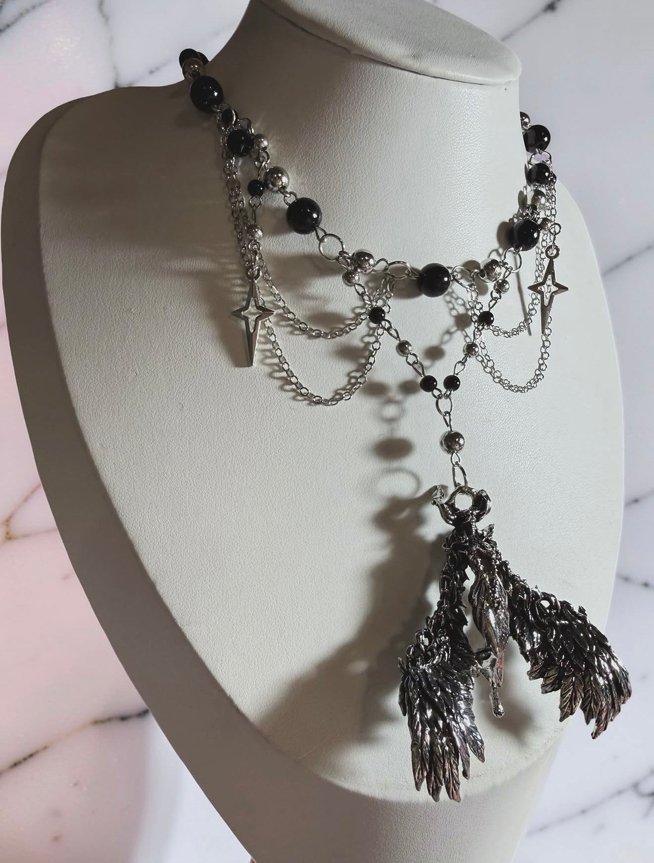 Seraphira Fallen Wing Necklace 🪽 Made to order