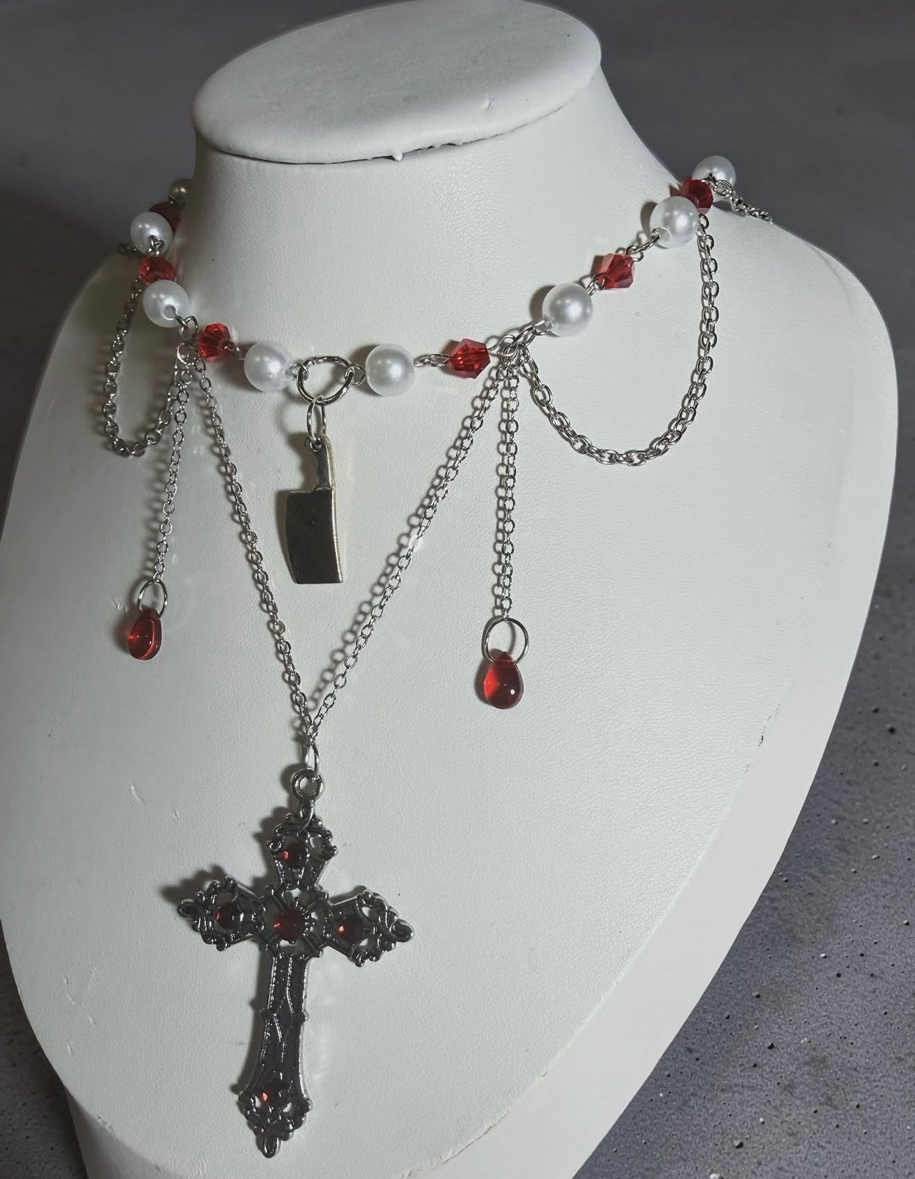Lucienne Cross Necklace 🖤 Made to order
