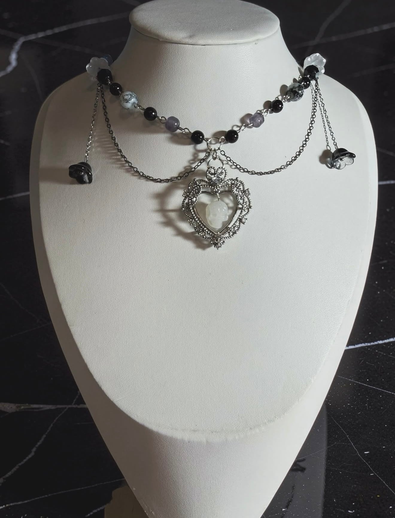 Noctaria Heart Necklace 🖤 Made to order