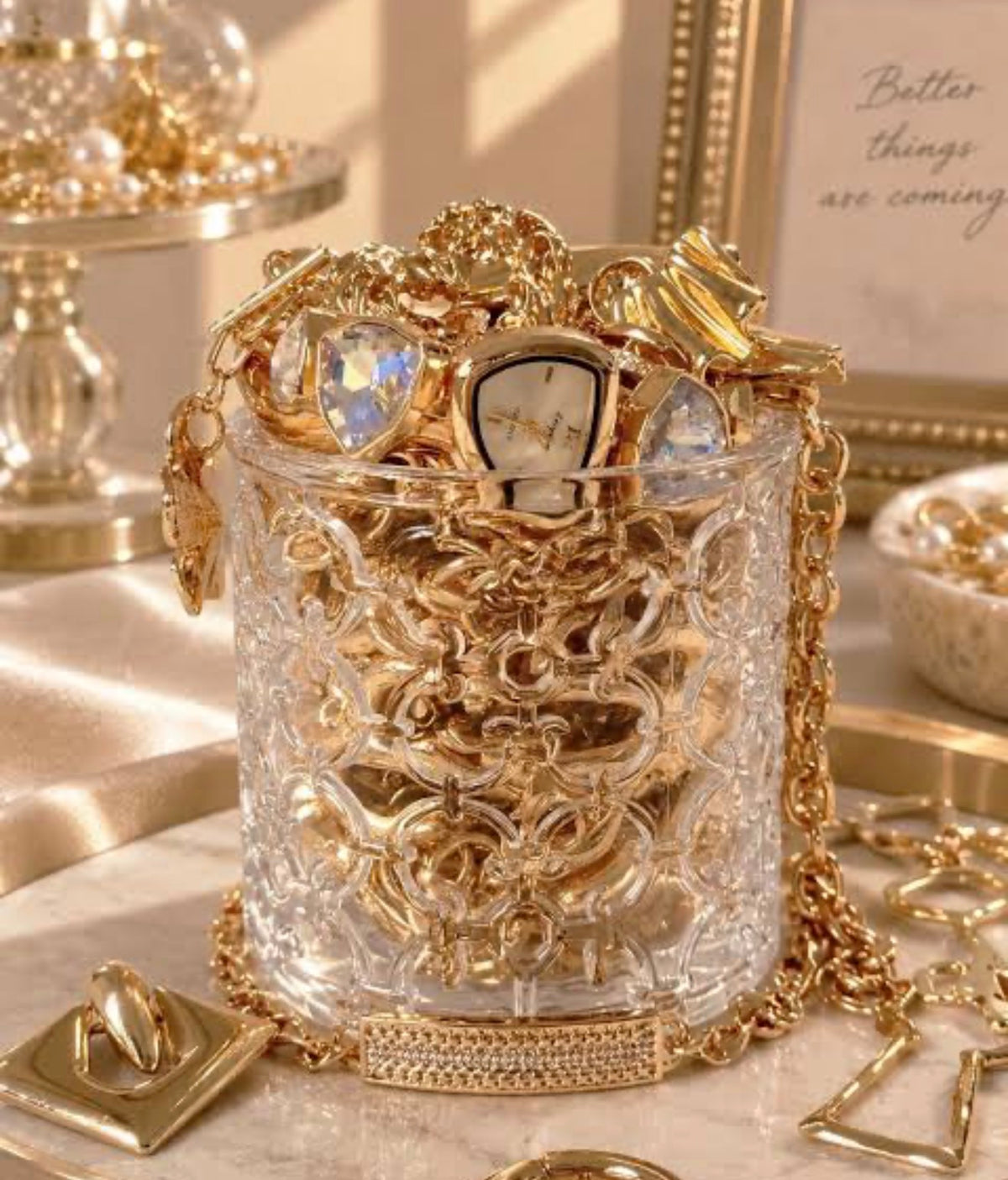Custom Professional Office Jewelry Jar – Reserved for Yolanda