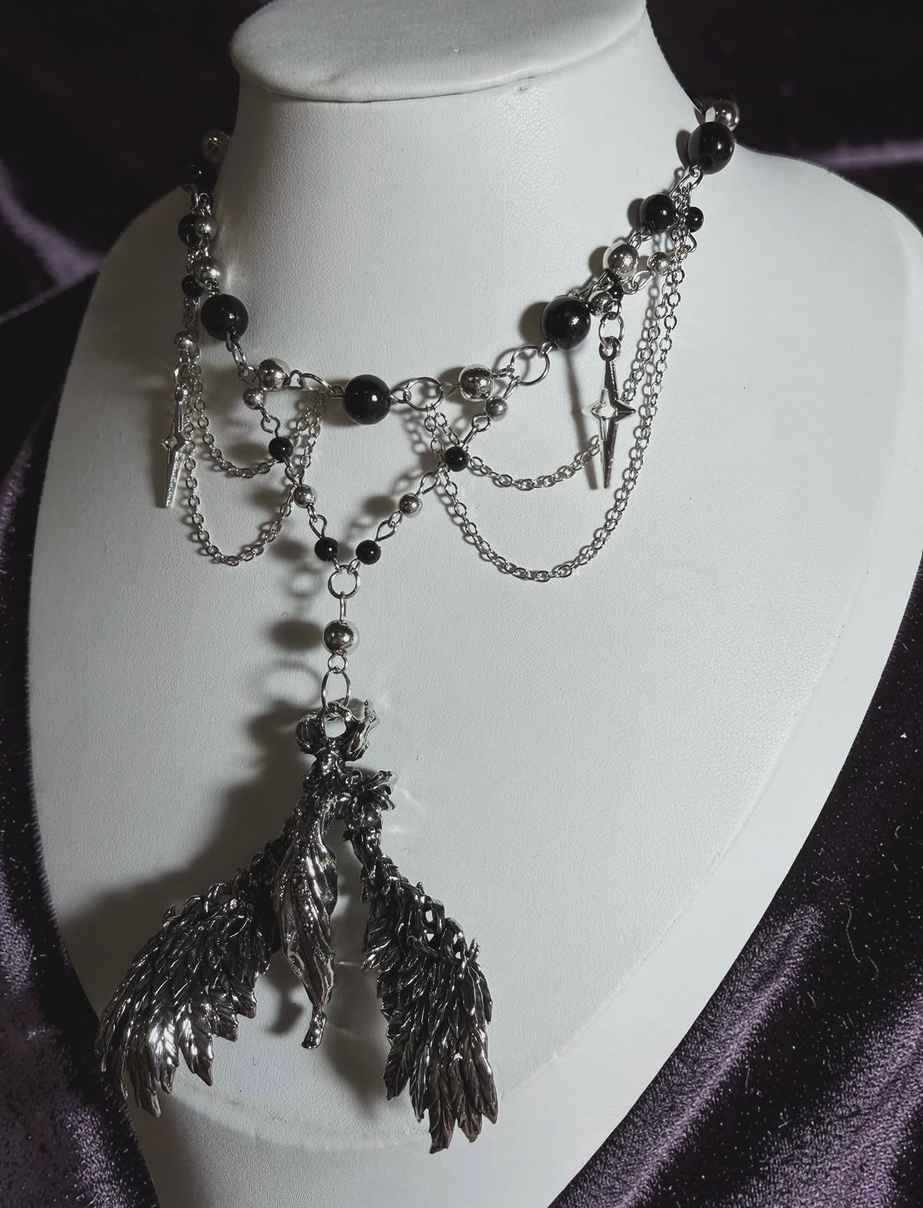 Seraphira Fallen Wing Necklace 🪽 Made to order