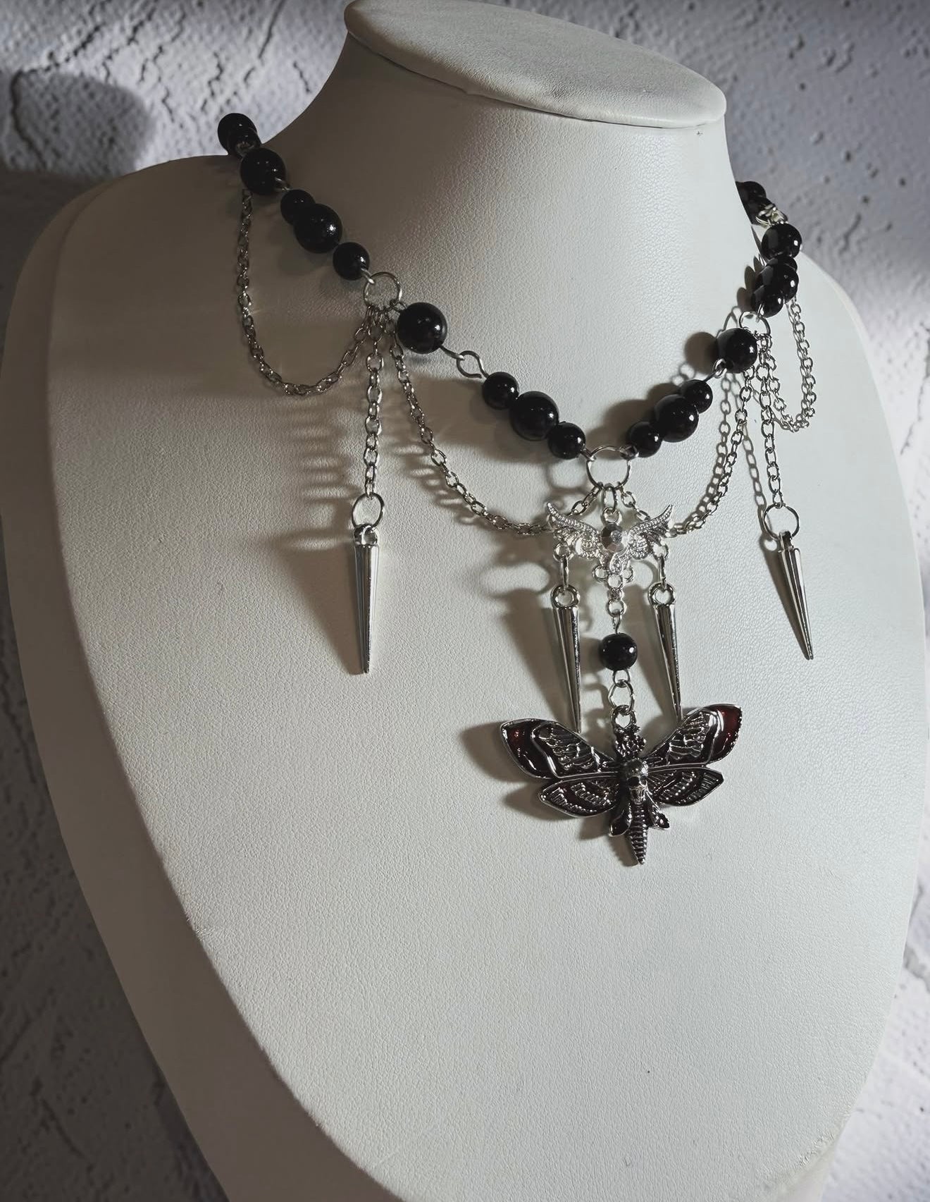 Nocturne Moth Necklace 🖤 Made to order