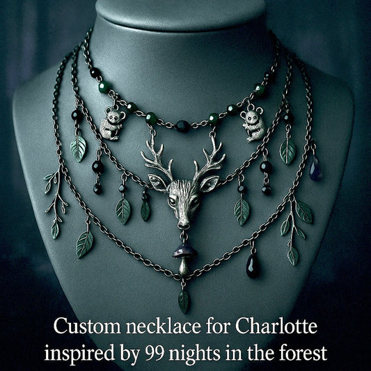 Custom Necklace inspired by 99 night in the forest for Charlotte