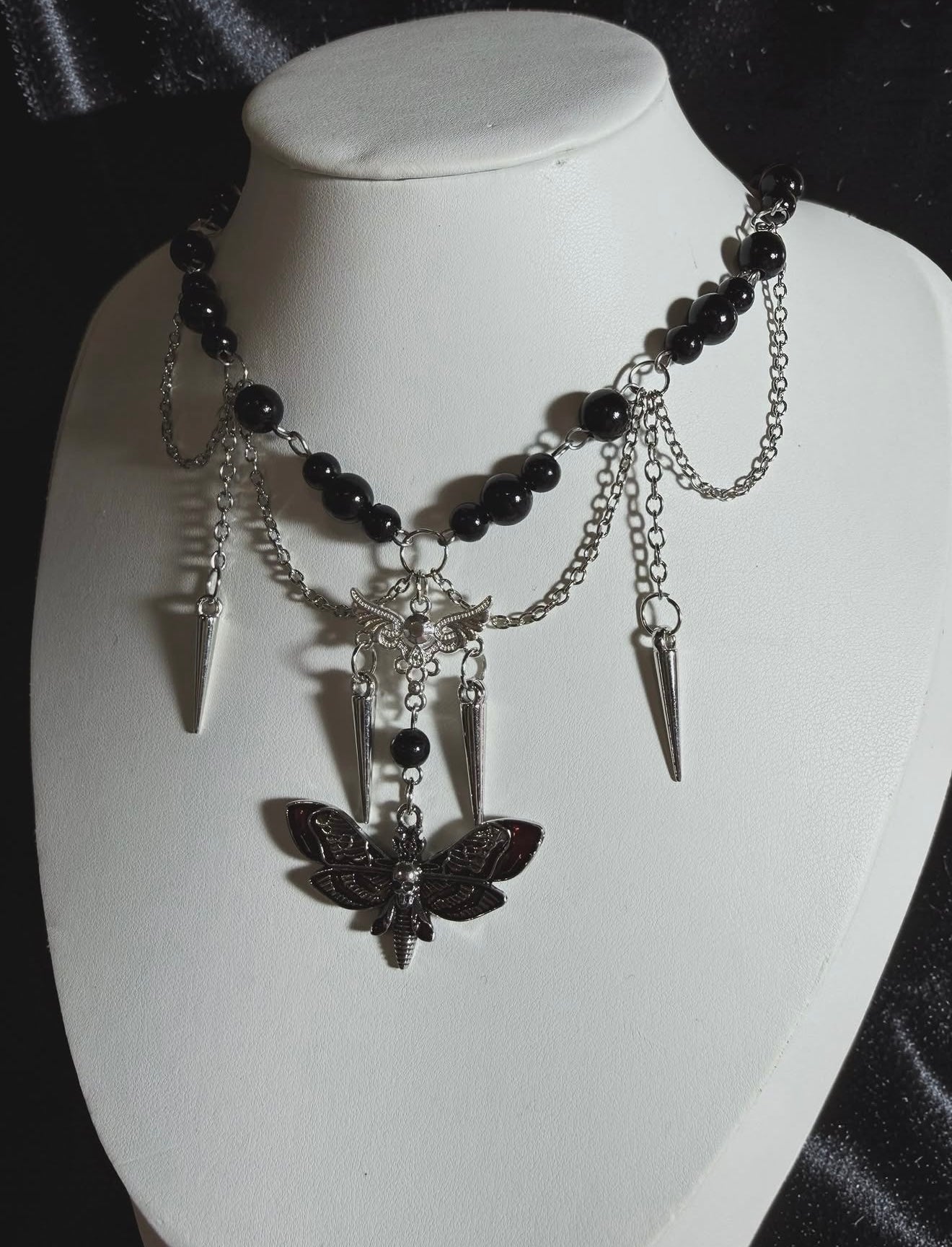 Nocturne Moth Necklace 🖤 Made to order