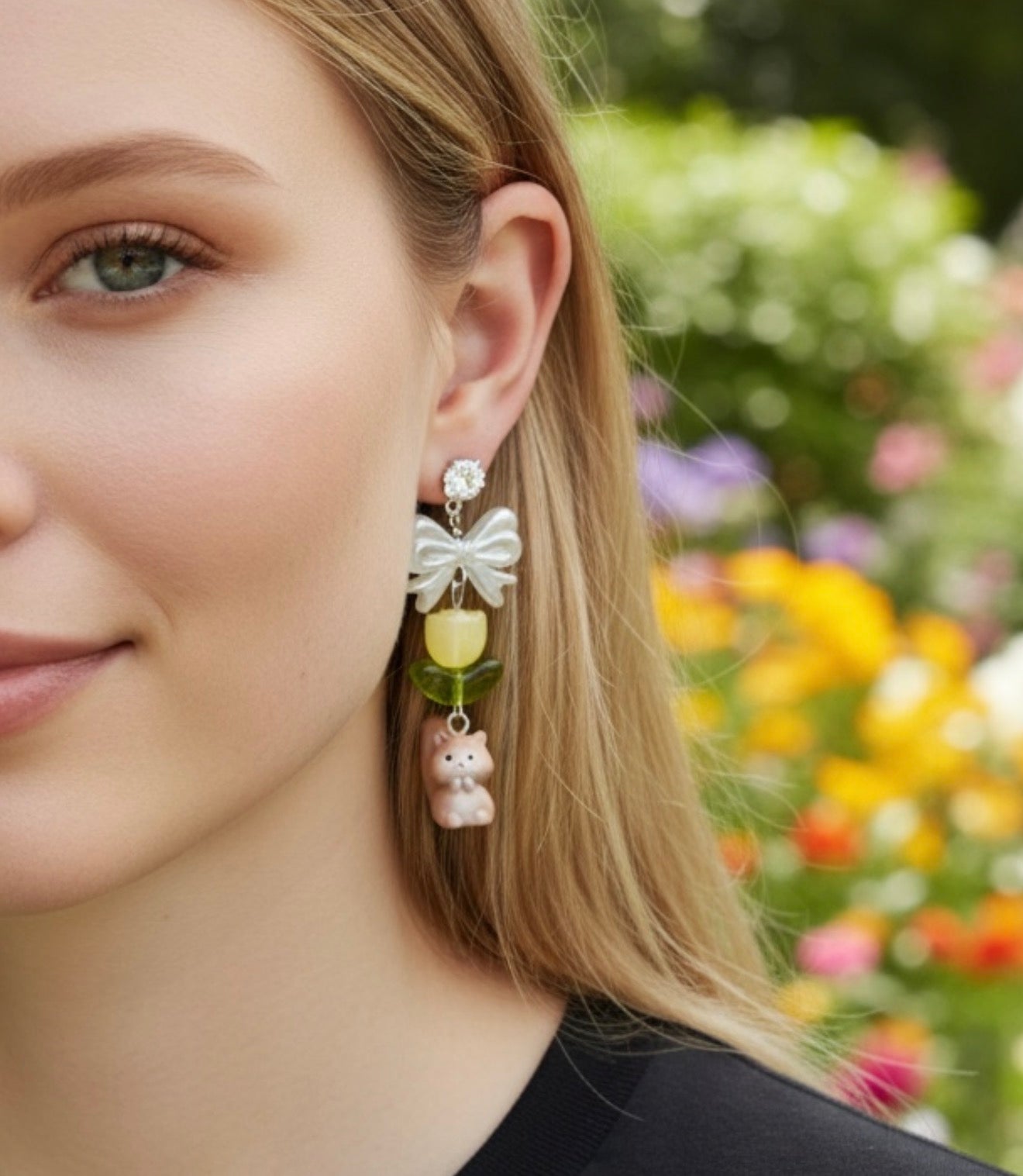 Woodland Squirrel Bow Earrings