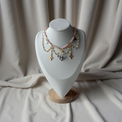Evangeline – Gothic Angel Pearl Necklace