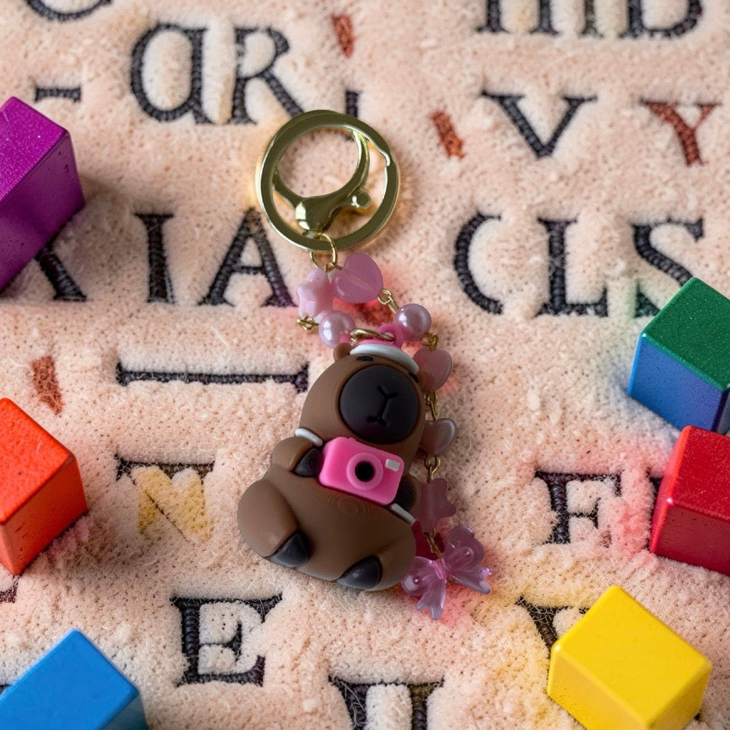 Capybara Charm Keychain
