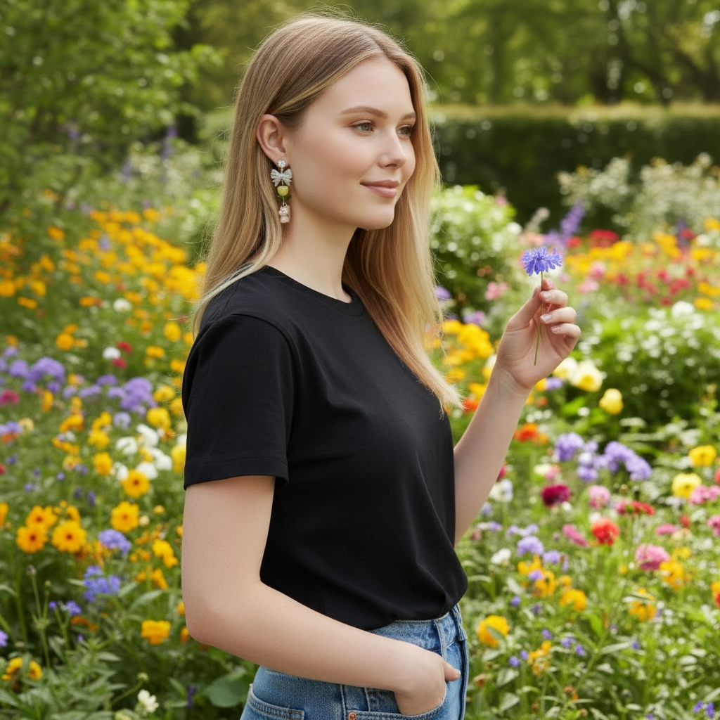 Woodland Squirrel Bow Earrings