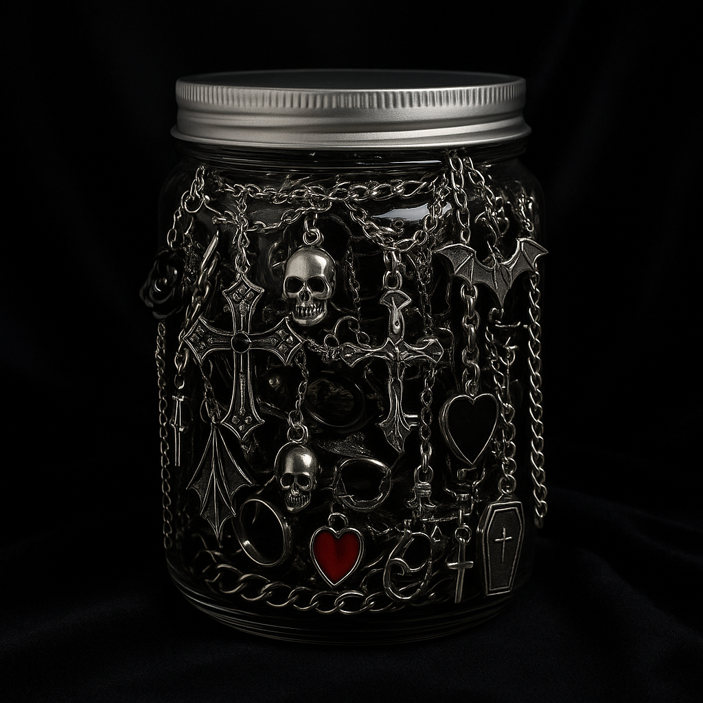 Custom Gothic Themed Mystery Jewerly Jar ⚰️🩸🖤