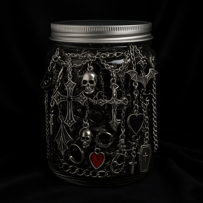 Custom Gothic Themed Mystery Jewerly Jar ⚰️🩸🖤
