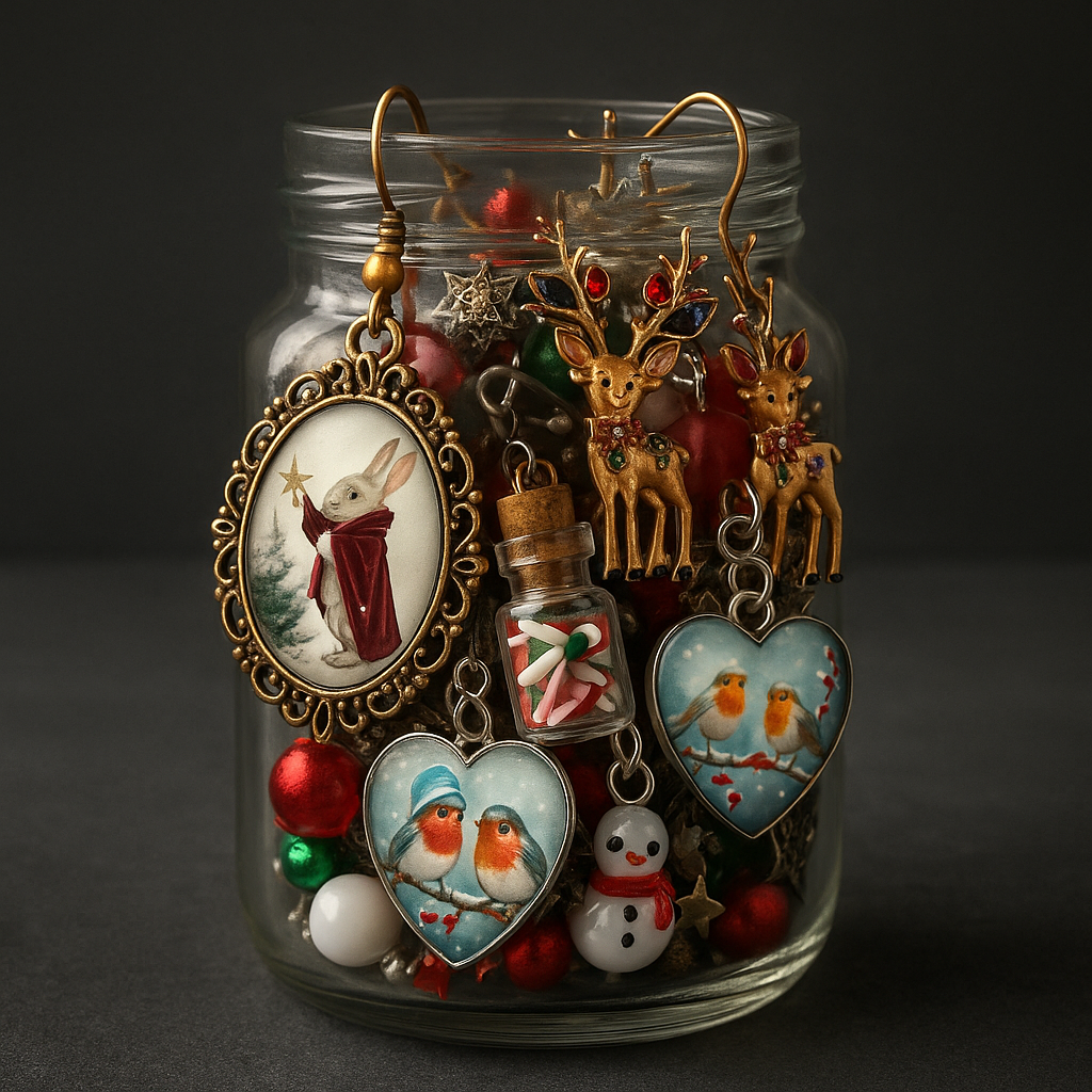 Custom Christmas Themed Mystery Jewerly Jar ⛄️🎅🏻🎄