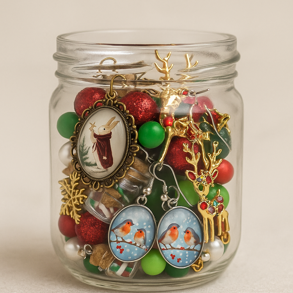 Custom Christmas Themed Mystery Jewerly Jar ⛄️🎅🏻🎄