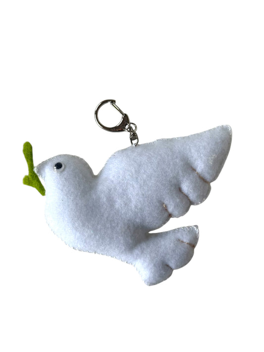 White Dove Keychain