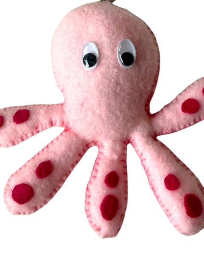 Octopus Felt Keychain