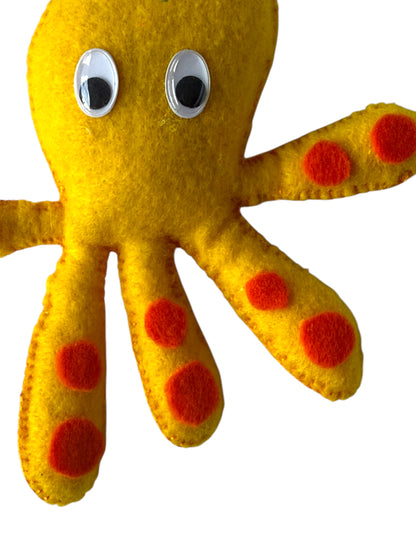 Octopus Felt Keychain