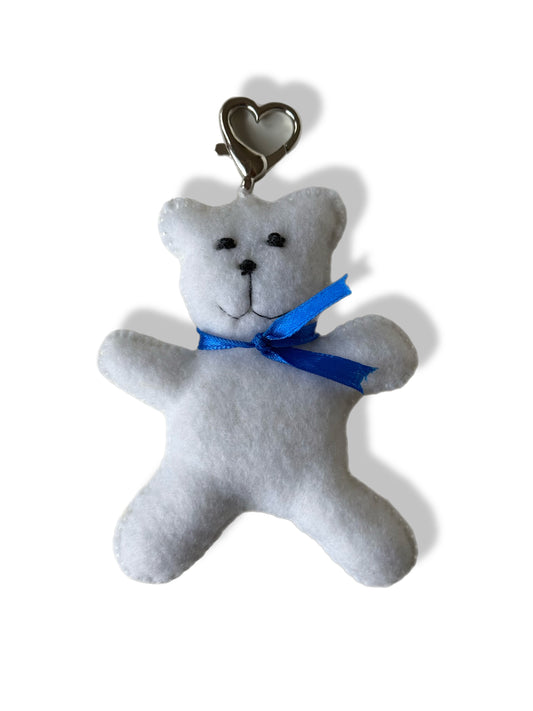 Handmade Felt Teddy Bear Keychain