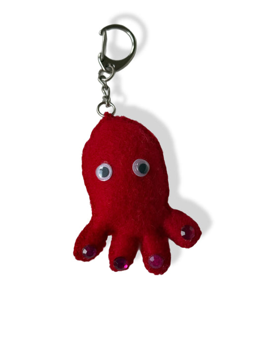 Pearly the Pocket Octopus Felt Keychain