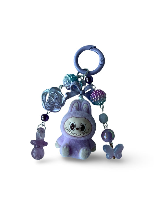 🧸 Lavender Trouble – Plush Keychain Charm