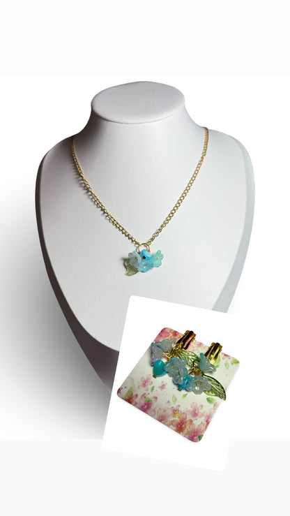 Morning Bloom – Blue Flower Jewelry Set