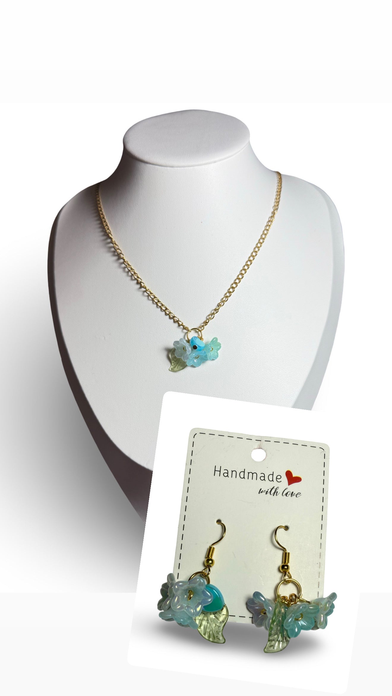 Morning Bloom – Blue Flower Jewelry Set