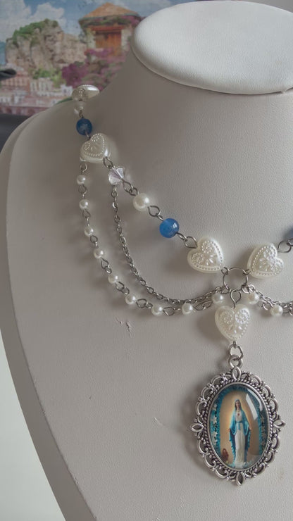 Heavenly Heart – Layered Marian Necklace