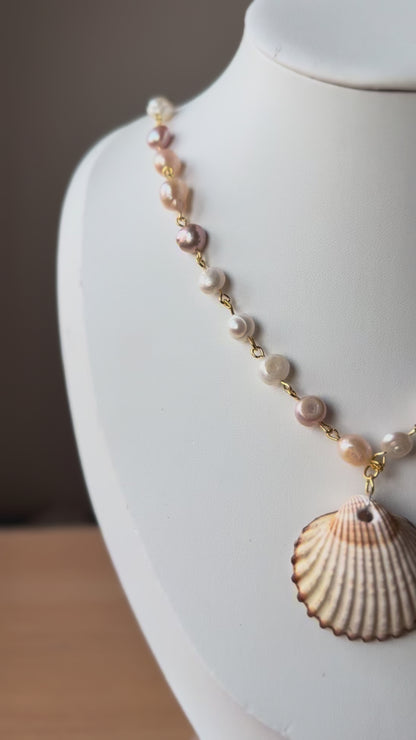 Adrielle Seashell Pearl Necklace 🐚✨