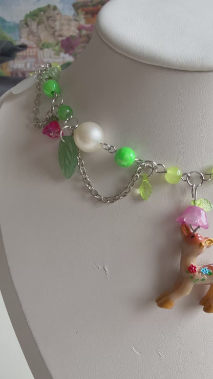 ✨ Idril – Woodland Fawn Charm Choker ✨