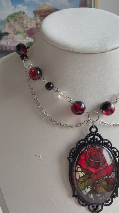 ✨ Nyra – Enchanted Bloodrose Choker ✨