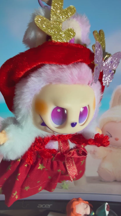 Lafufu “Frosted Reindeer Dream” Plush Charm ❄️🦌💖